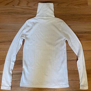 J.Crew Ribbed long-sleeve turtleneck in off-white